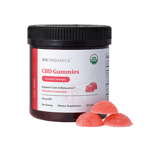Organic THC-Free CBD Gummies (Strawberry Lemonade)