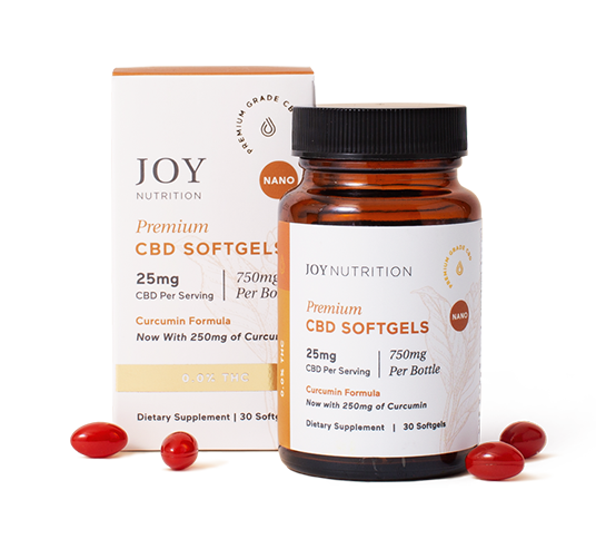 25mg CBD Softgels with Curcumin