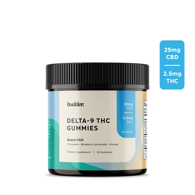2.5mg Delta 9 THC Raw Gummies (Beach Chill)