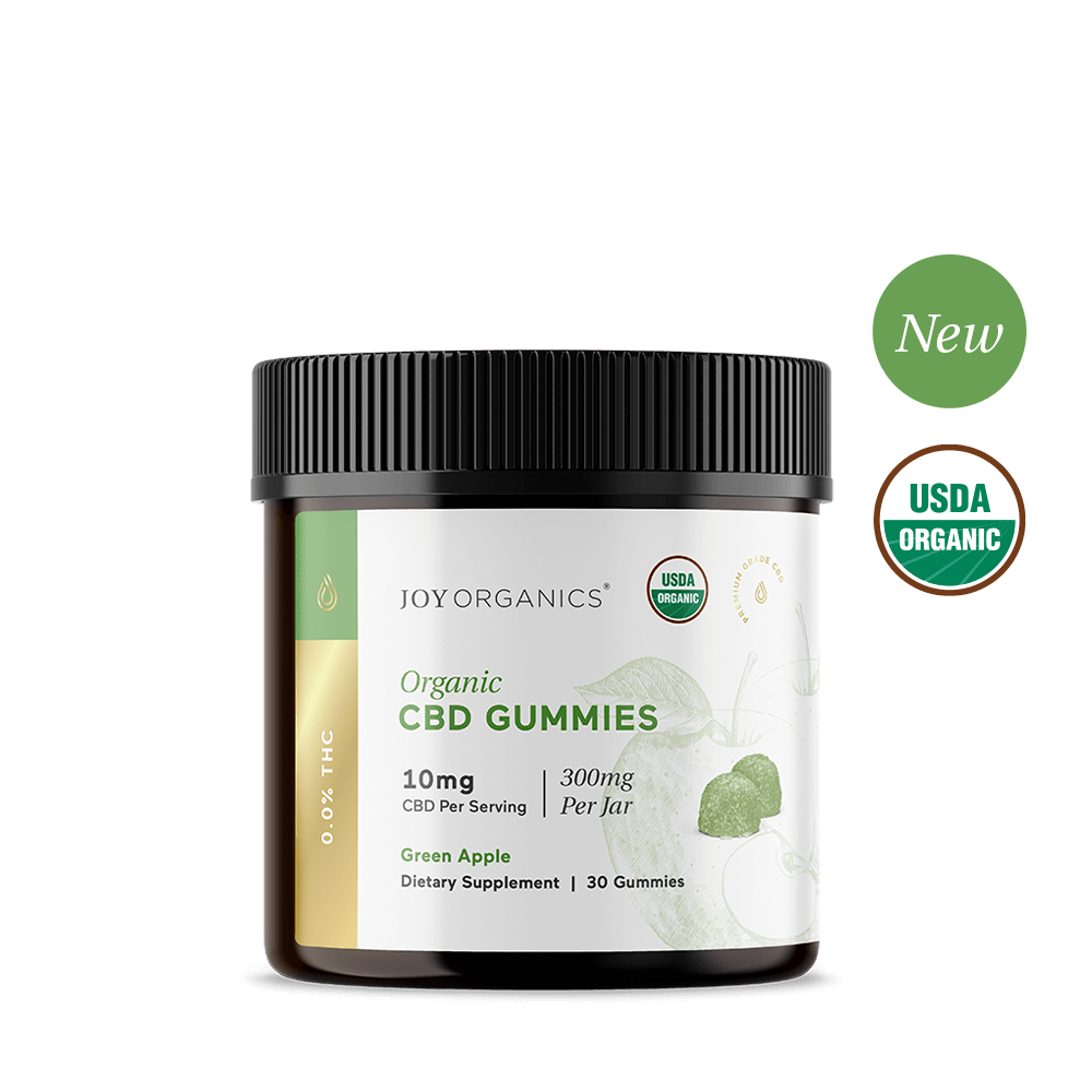 Organic CBD Gummies : Green Apple 30 Pack 10mg - Joy Organics