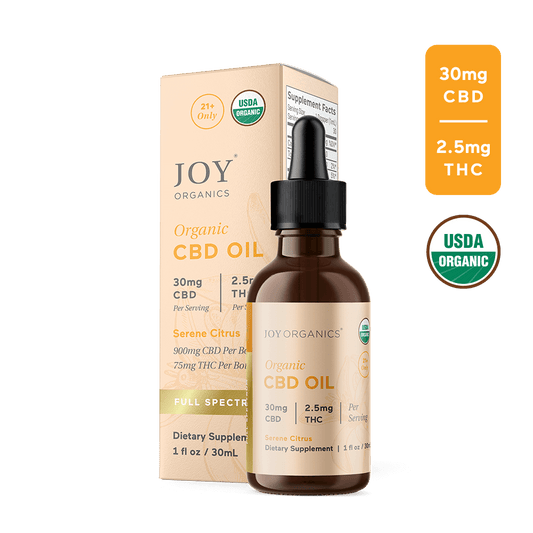 Organic 25mg CBD Tincture with 2.5mg THC (Citrus)