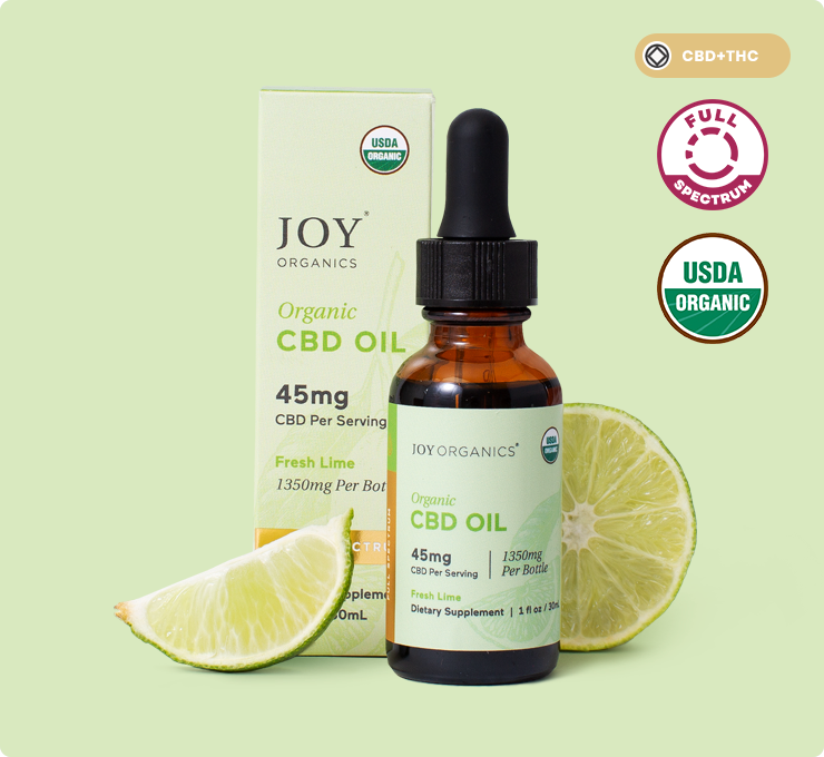 Fresh Lime: Organic Full Spectrum CBD Tincture with THC | Joy Organics