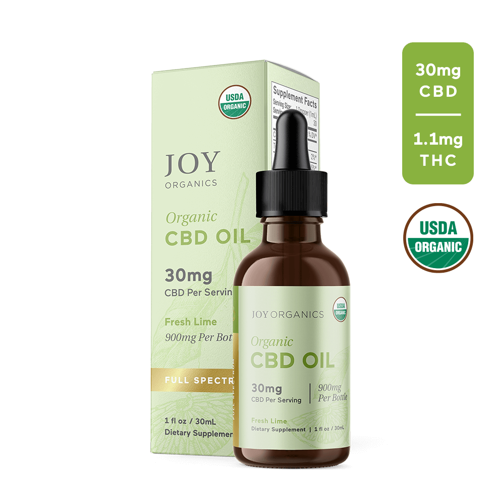 Fresh Lime: Organic Full Spectrum CBD Tincture with THC | Joy Organics