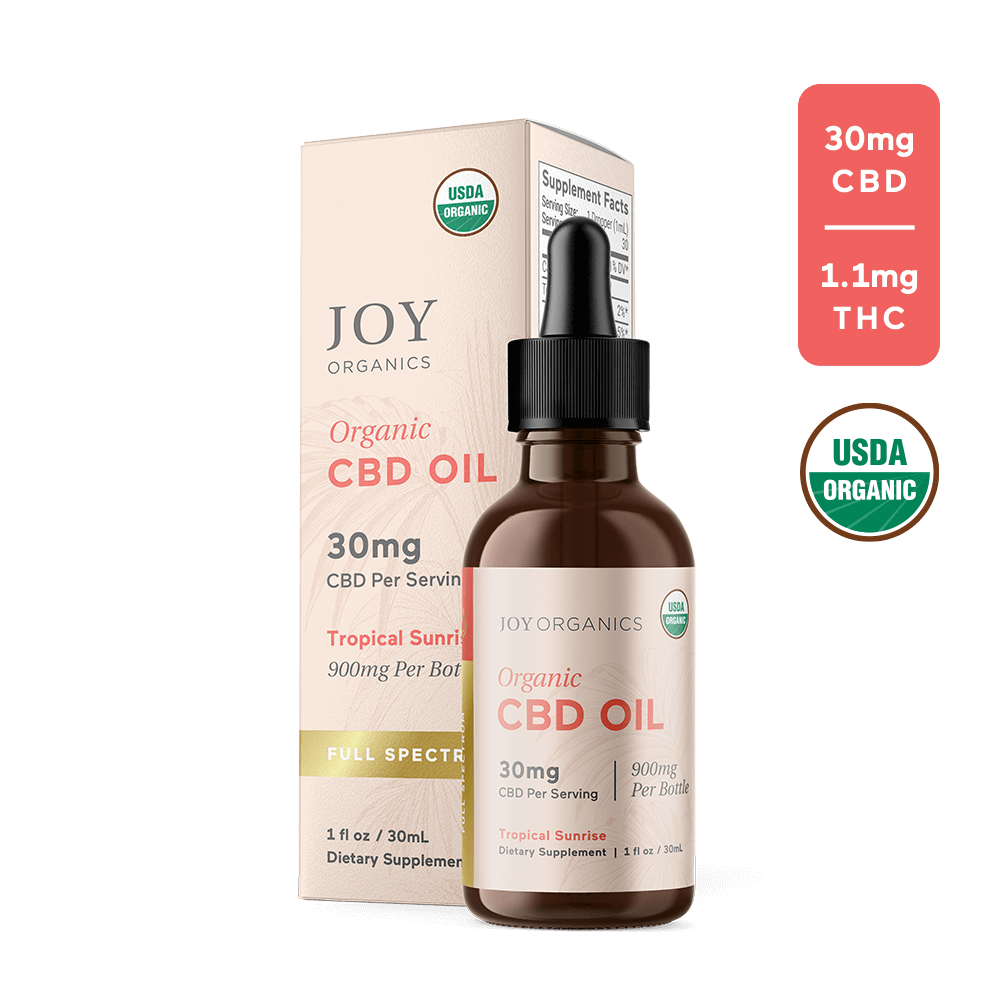 エッセンシャルオイル PREMIUM CBD OIL 30ml 1350mg Organic Full Spectrum CBD Tincture (Tropical) – Joy Organics